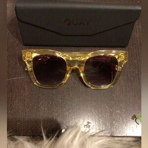 NEW! Quay Australia After Hours Translucent Yellow Frame Sunglasses